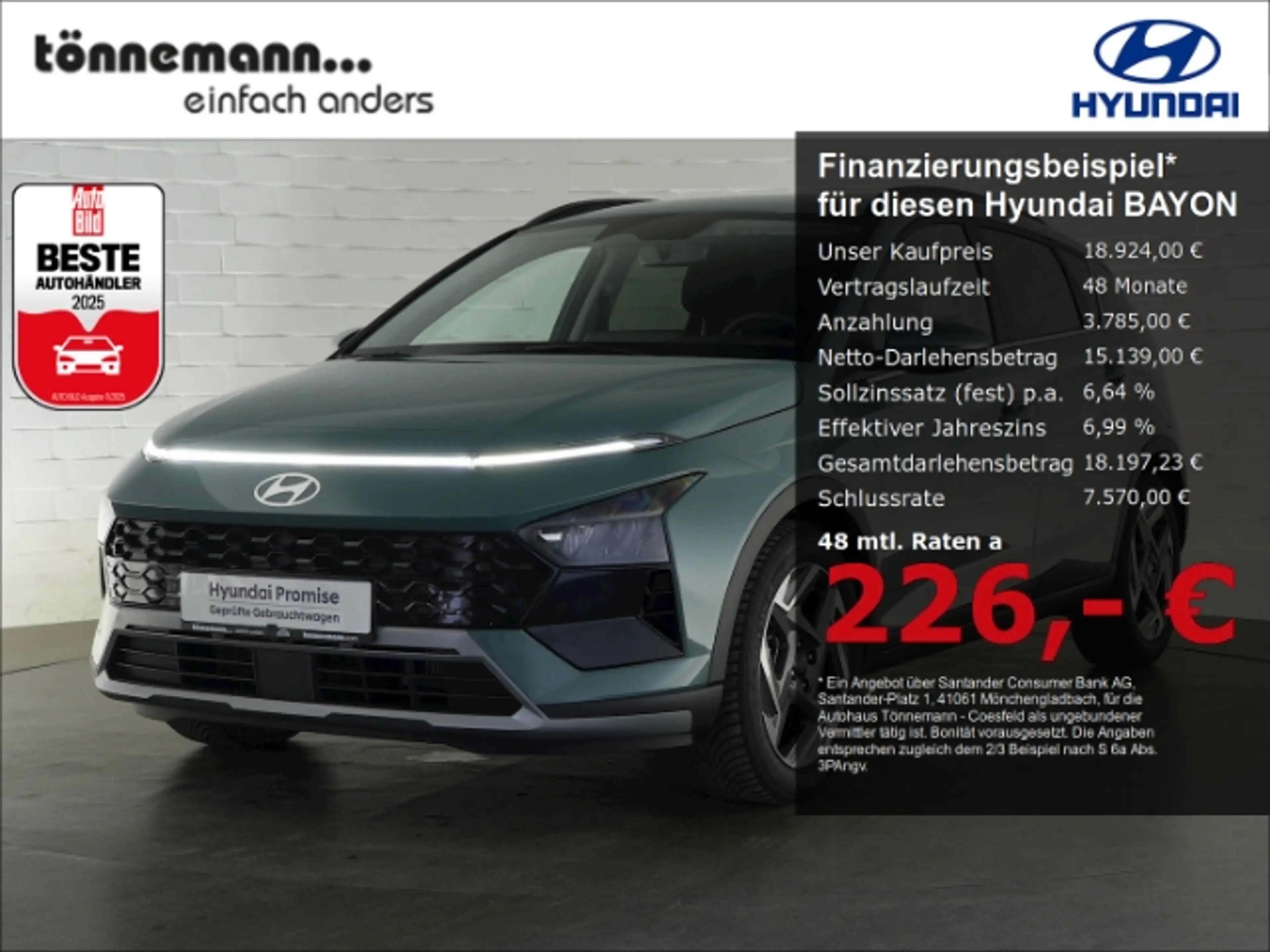 Hyundai BAYON FACELIFT T-GDI PRIME+VOLL LED+NAVI+RÜCKFAHRKAMERA+