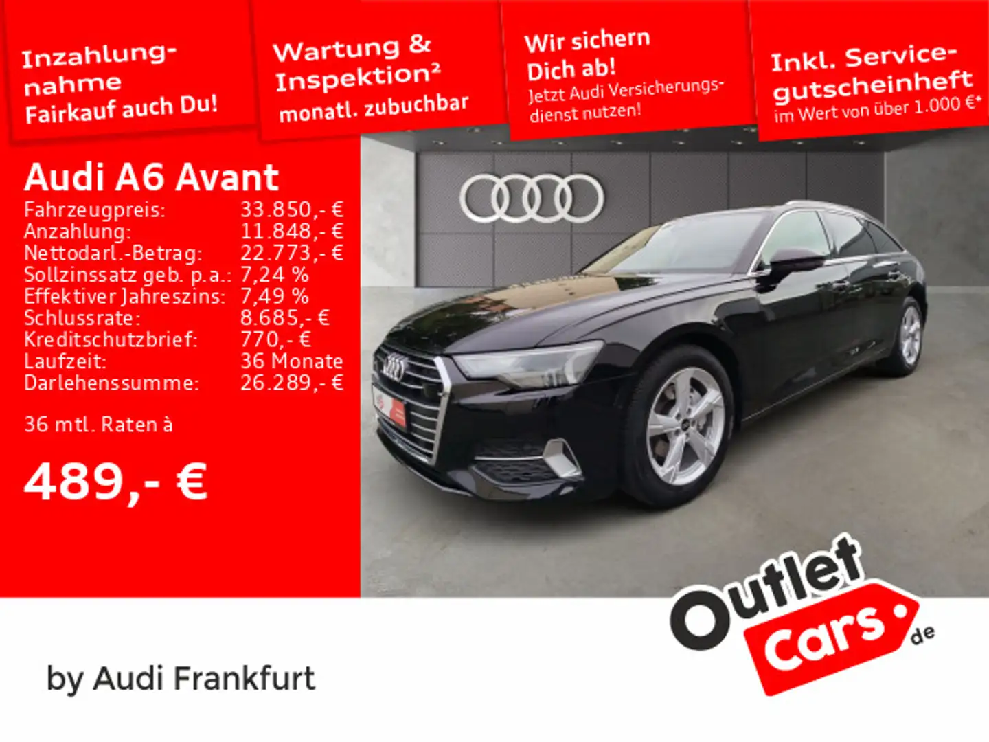 Audi A6 40 TDI S tronic sport LED ACC DAB Schwarz - 1