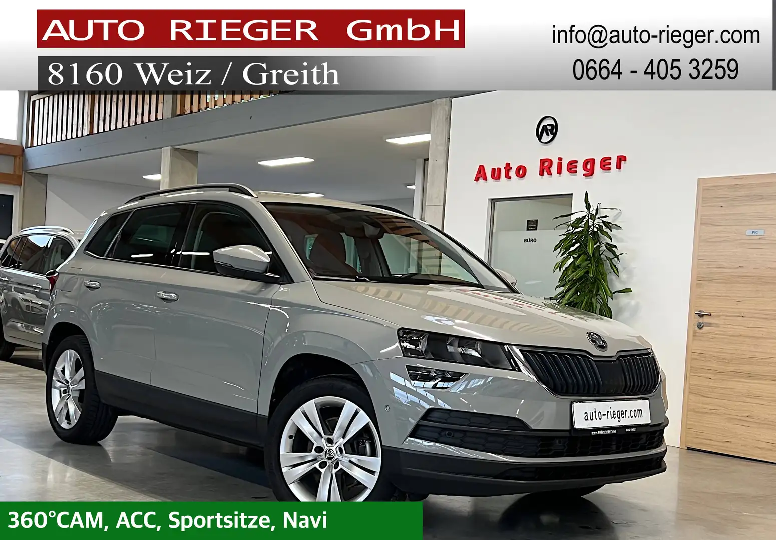 Skoda Karoq Style 4x4 TDI DSG 360° CAM, ACC, Navi Grau - 1
