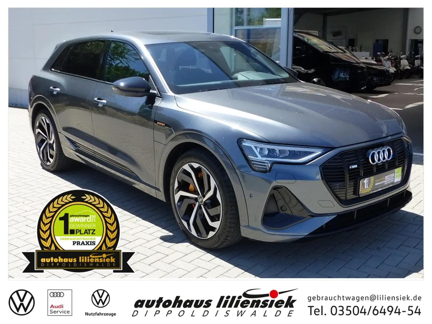 Audi e-tron 55 quattro 300KW S line *AHK*LED*B&O* Grau - 1