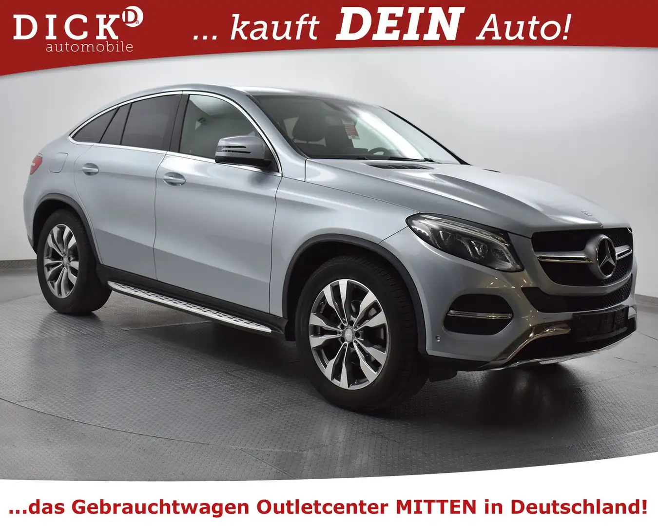 Mercedes-Benz GLE 350 d Coupe 4Mat LUFT+LEDER+SHZ+NAVI+LED+20" Argent - 1