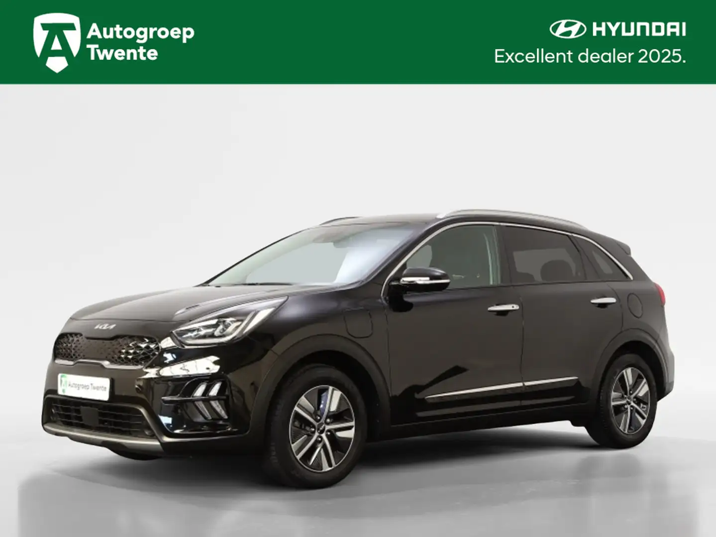 Kia Niro 1.6 GDi H. DynamicL. | Navigatie | Leder | Stoel v Zwart - 1