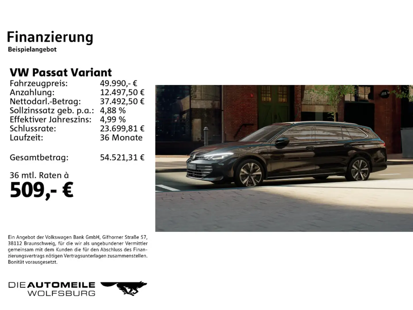 Volkswagen Passat Variant 1.5 eHybrid DSG Business Schwarz - 2
