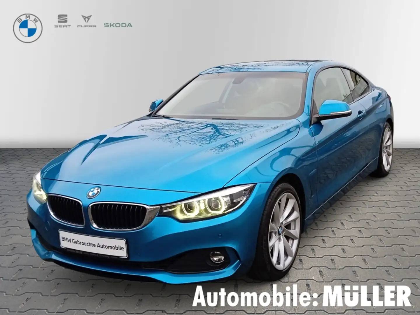 BMW 420 i Coupe Advantage 6Gang SHZG+KLIMA+TEMPOMAT+NAVI+P Blau - 1