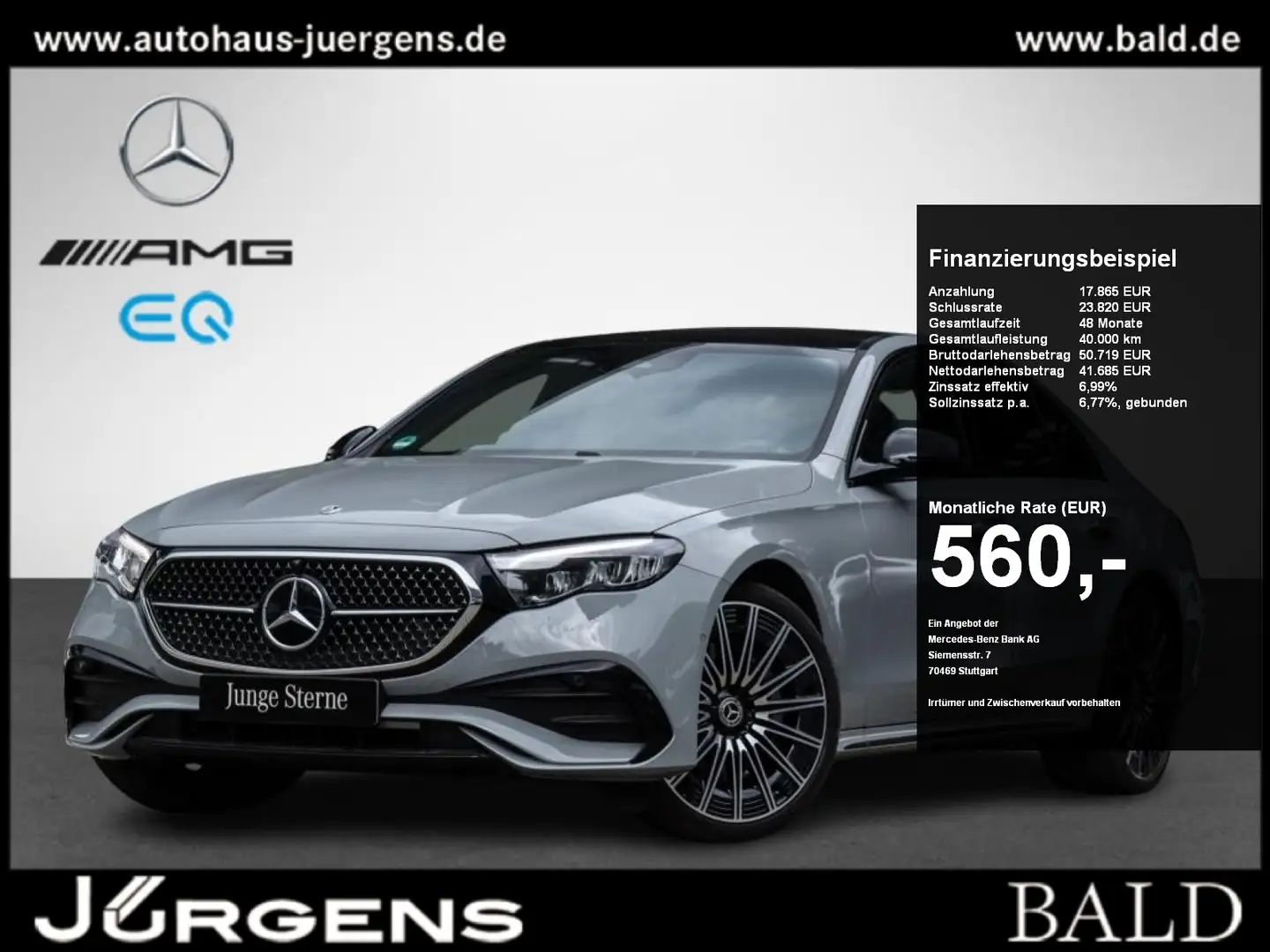 Mercedes-Benz E 200 AMG/Superscreen/LED/Pano/Cam/DAB/Night/21" Grey - 1