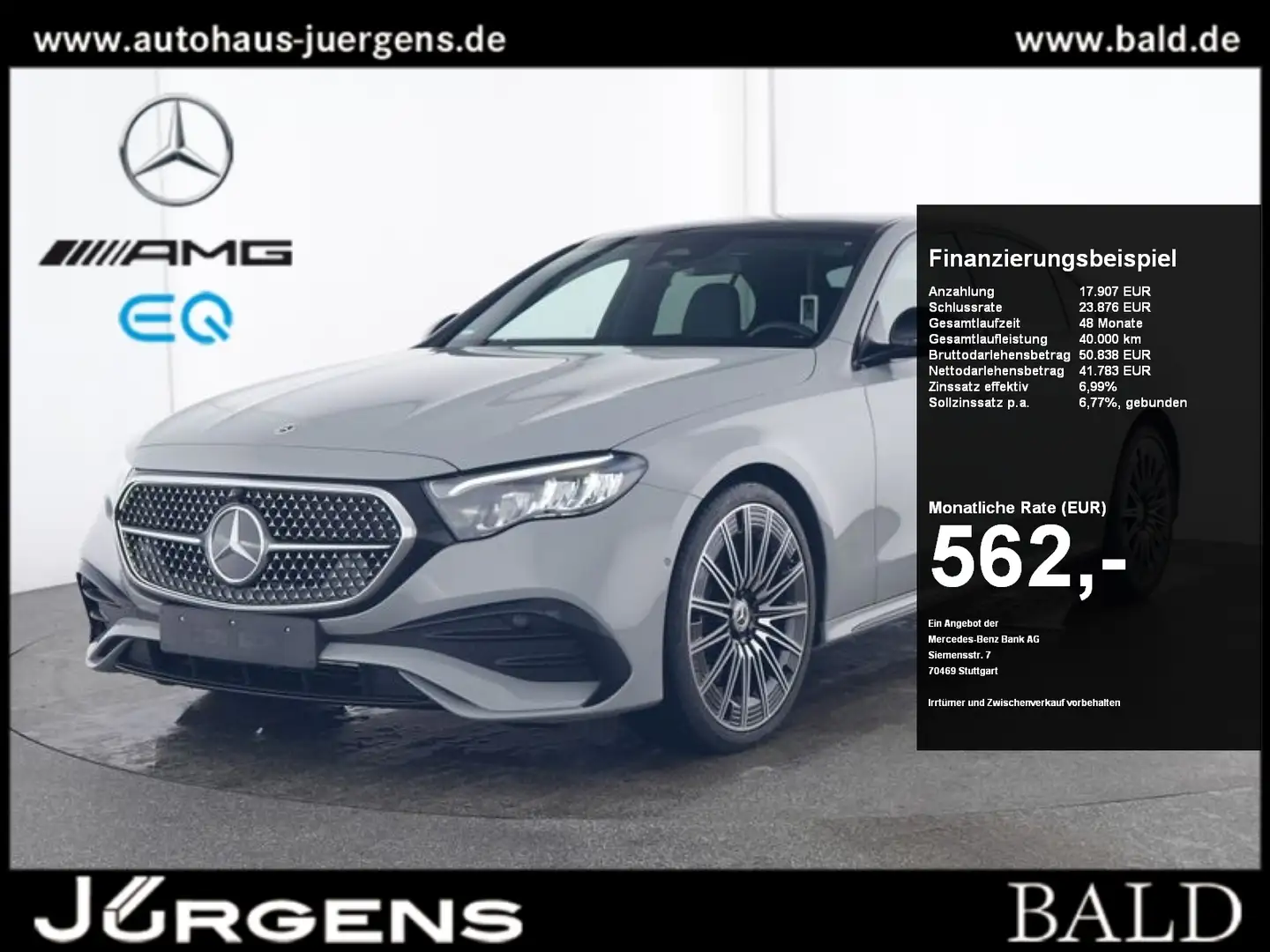 Mercedes-Benz E 200 AMG/Superscreen/LED/Pano/Cam/DAB/Night/21" Grijs - 1
