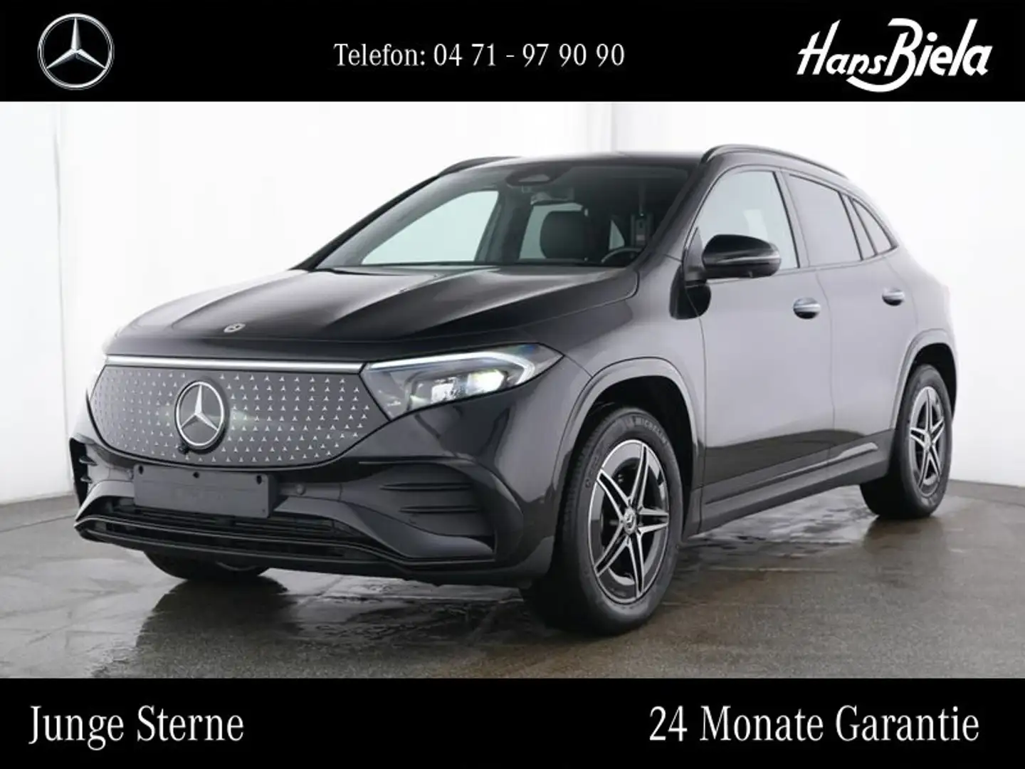 Mercedes-Benz EQA 350 EQA 350 4M AMG/Night/18"/Pan/AHK/Bur/Dis/360/HUD Zwart - 1