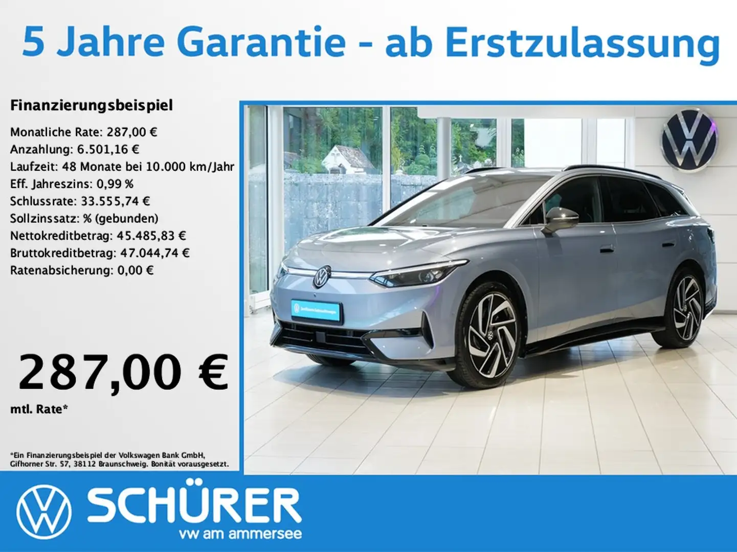 Volkswagen ID.7 Tourer Pro Wärmepumpe 360° HKardon AHK Navi Mat... Blauw - 1