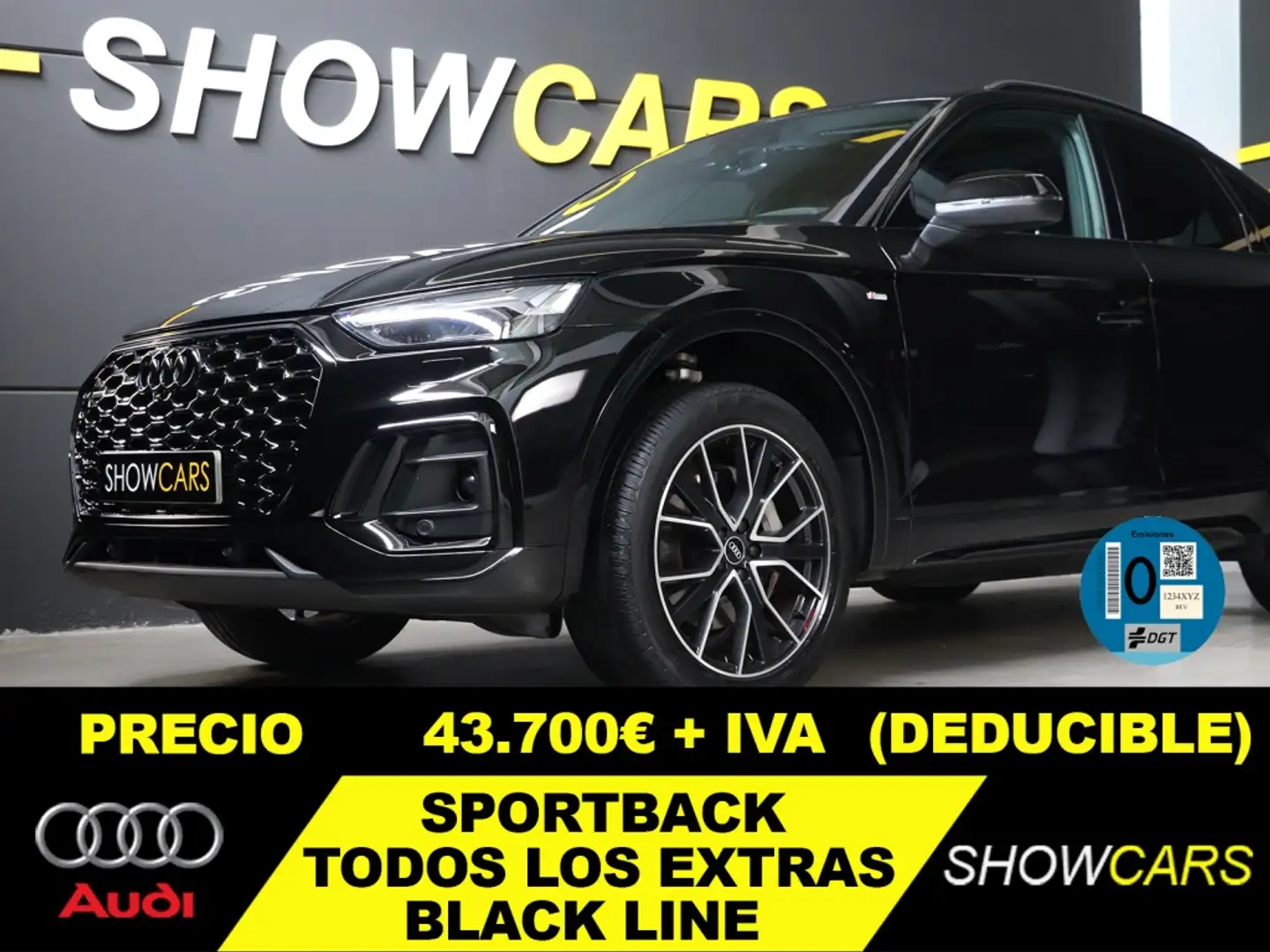 Audi Q5 Sportback 55 TFSIe Black line quattro-ultra S tron Noir - 1
