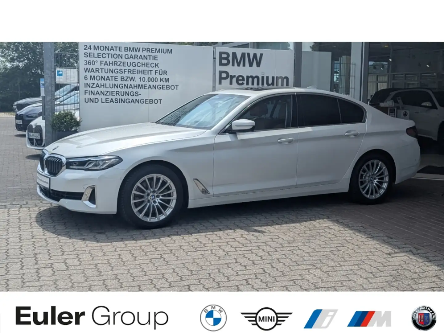 BMW 520 d FACELIFT HeadUp AHK Navi Leder Memory HarmanKard Blanc - 1