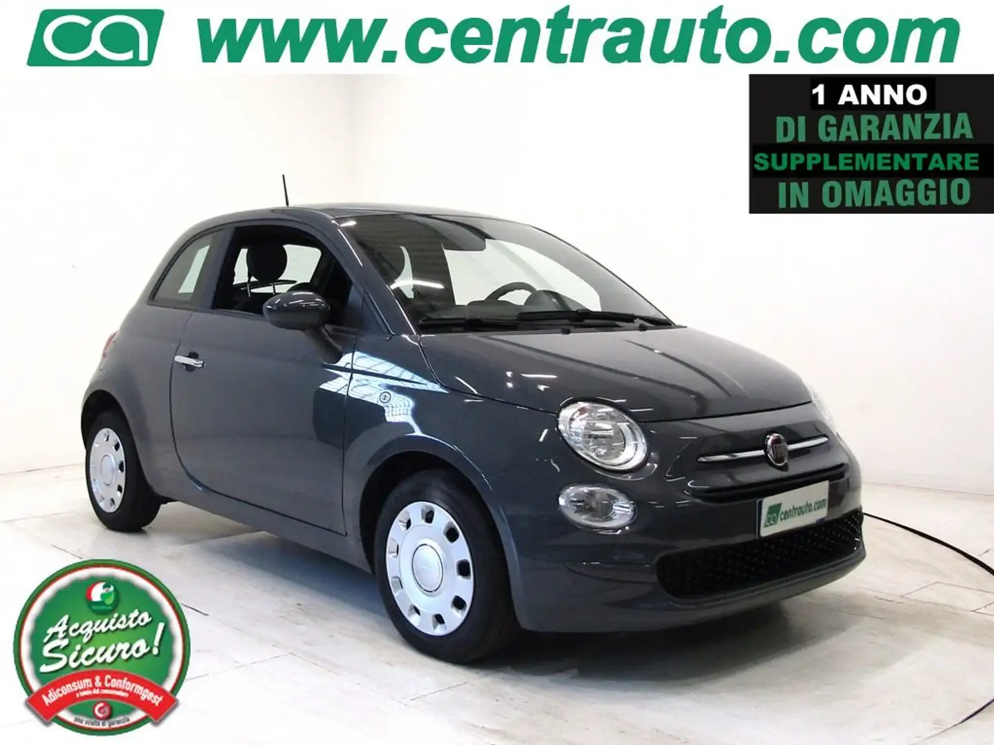 Fiat 500 1.0 Hybrid Pop Manuale * OK NEOPATENTATI * Grijs - 1