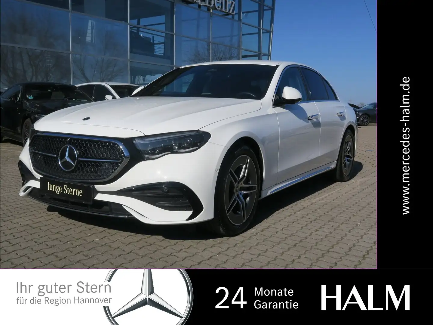 Mercedes-Benz E 200 AMG Line Advanced Plus AHK Keyless Digital Blanc - 1