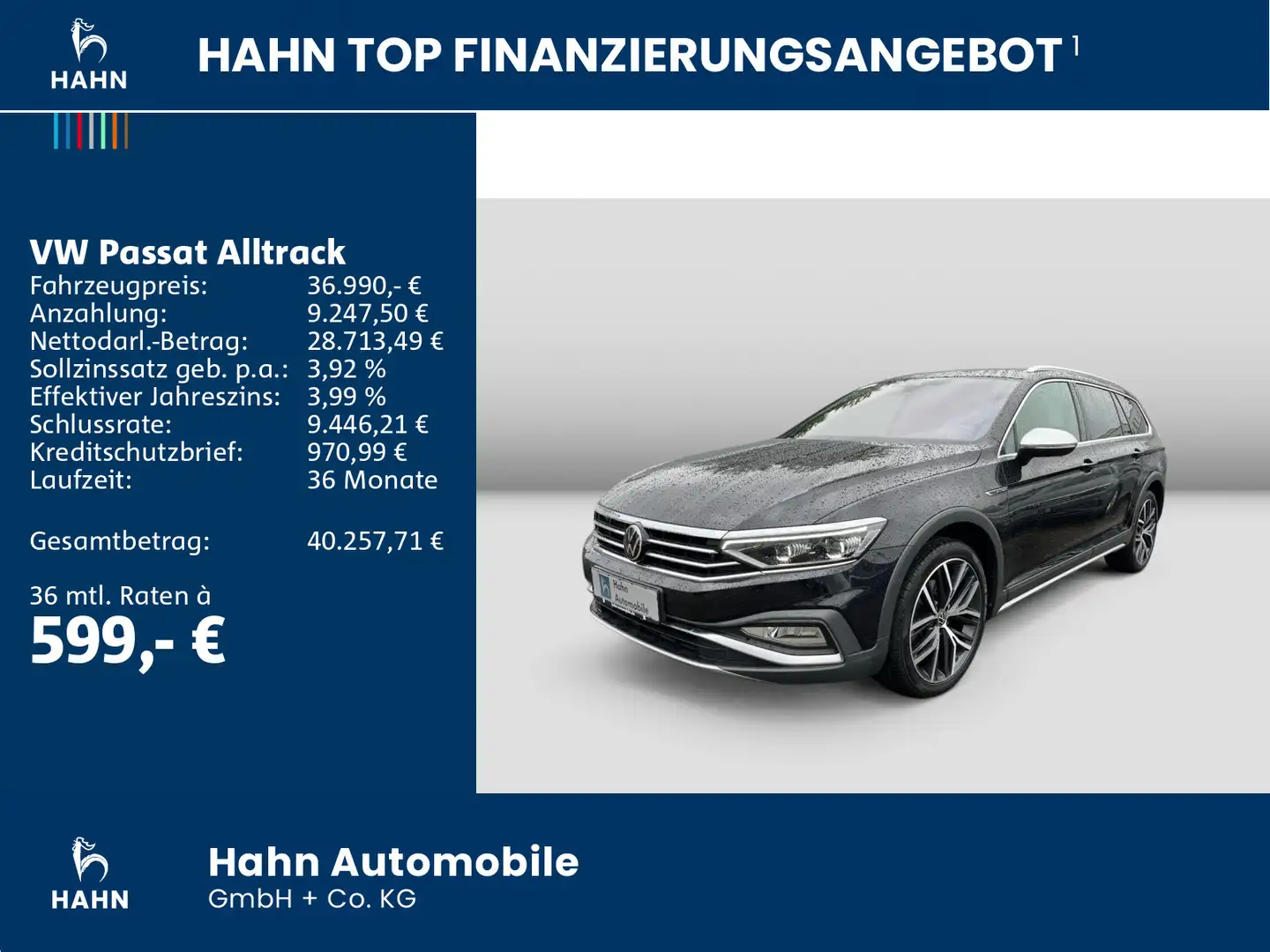Volkswagen Passat Alltrack 4Motion 2.0TDI AHK DCC H&K Leder Schwarz - 2