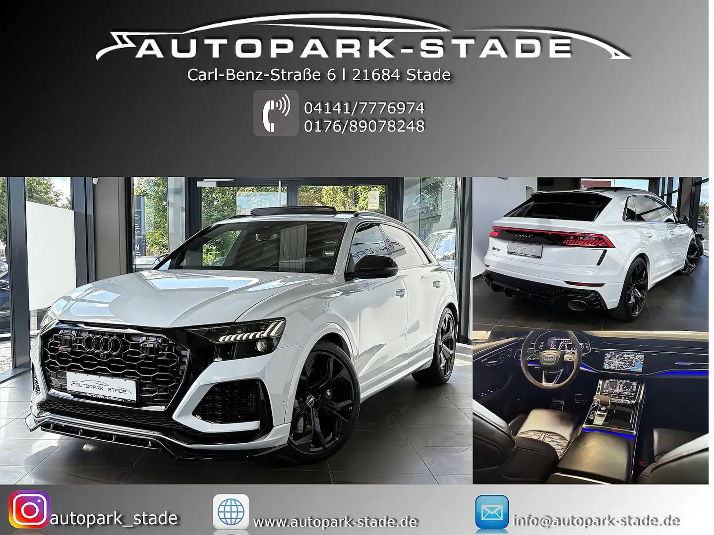Audi RS Q8 4.0 TFSI quattro VOLL Garantie Weiß - 1