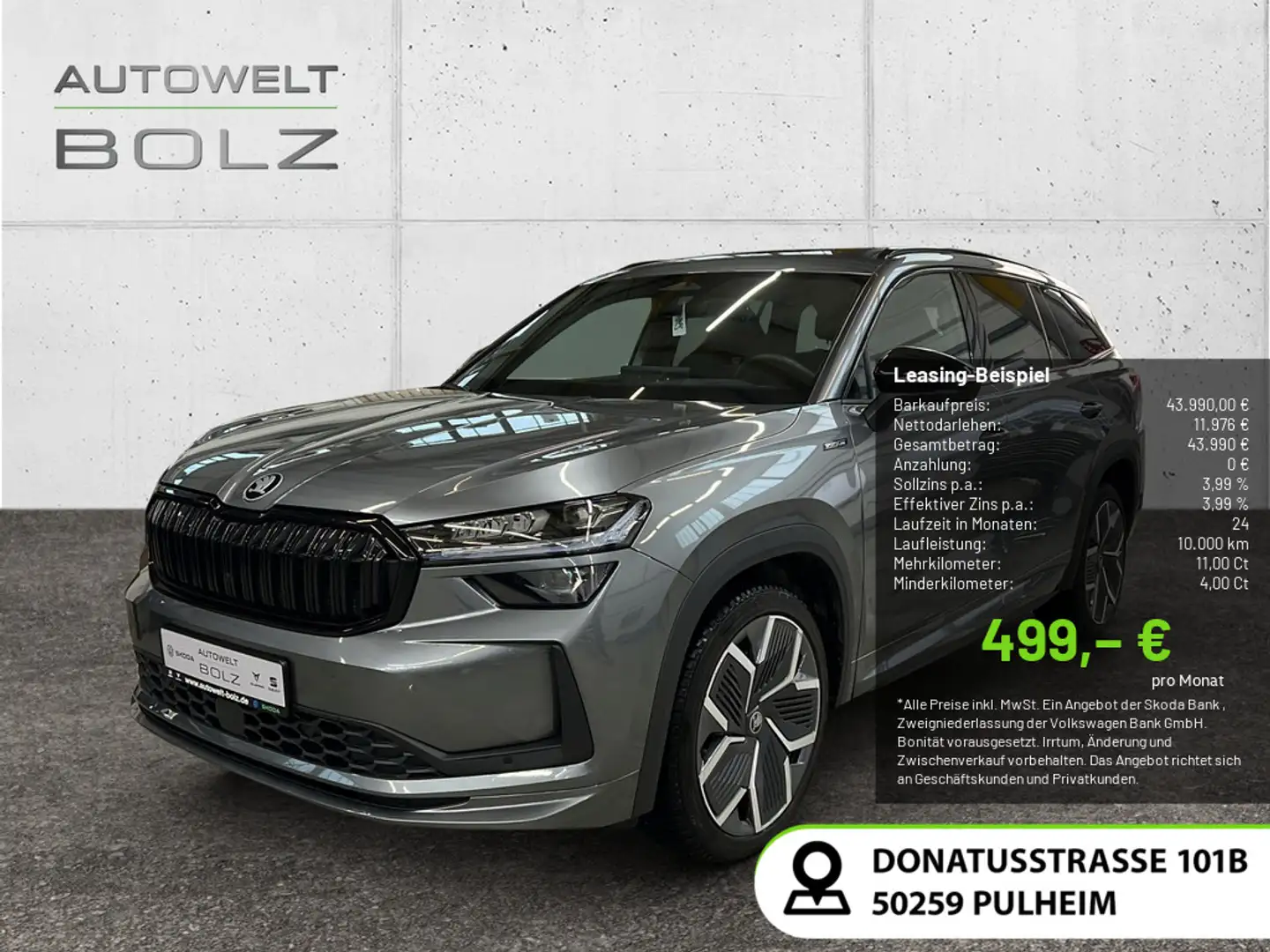 Skoda Kodiaq 2.0 TSI Sportline 4x4 ACC KAMERA HUD Grau - 1