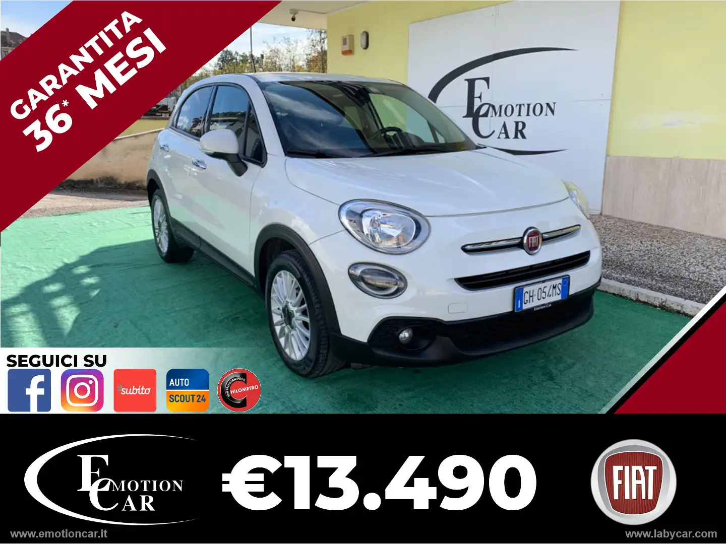 Fiat 500X 1.3 M.Jet 95 CV Yacht Club Capri - 2021 Blanc - 1