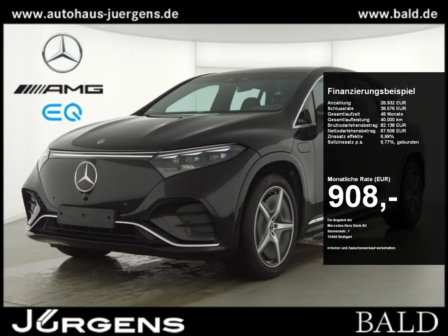 Mercedes-Benz EQS SUV EQS 580 SUV 4M AMG/Hyperscreen/Pano/AHK/Burm4D Schwarz - 1