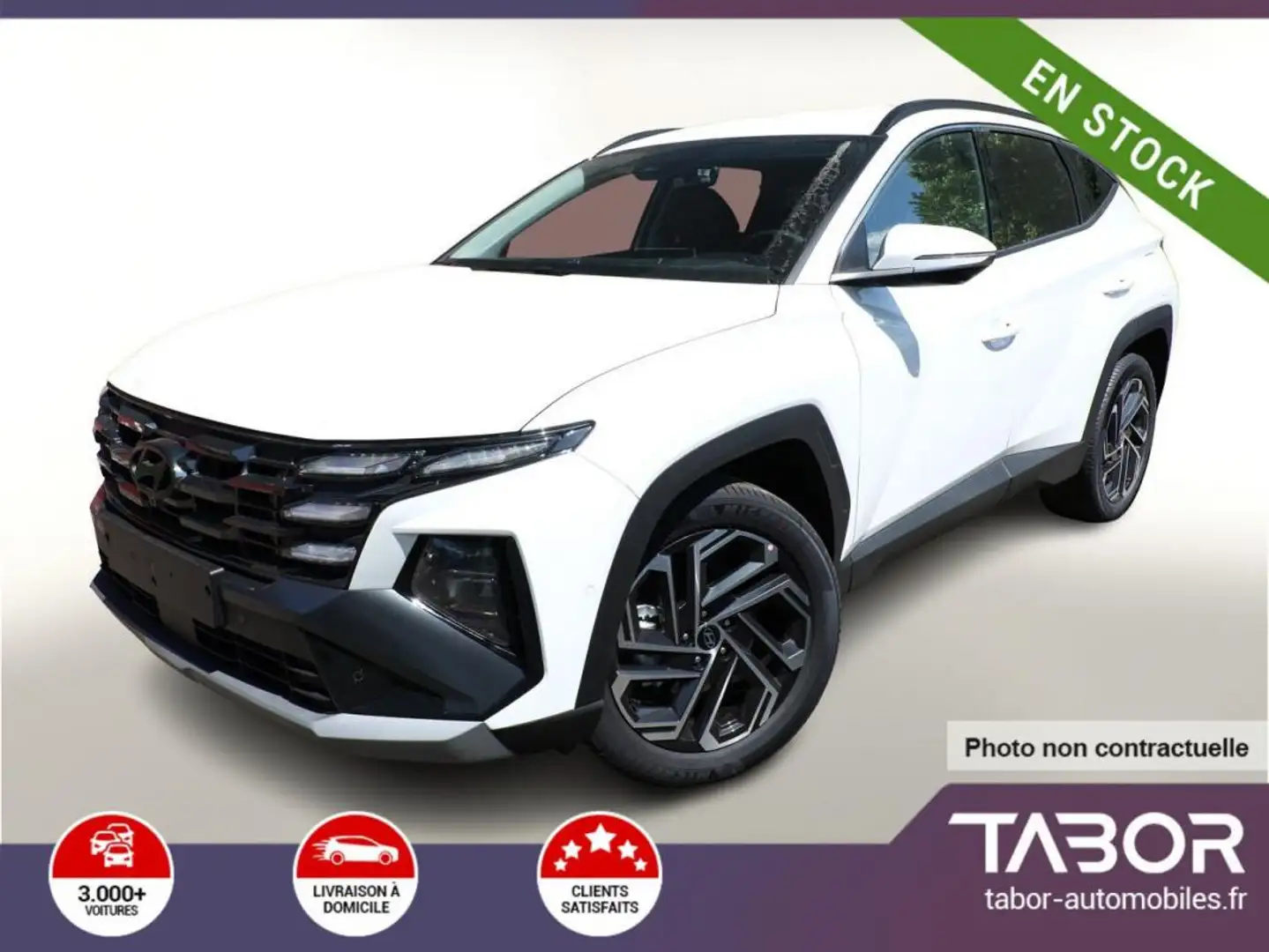 Hyundai TUCSON 1.6 HEV 215 N Line Matrix cam Blanc - 1