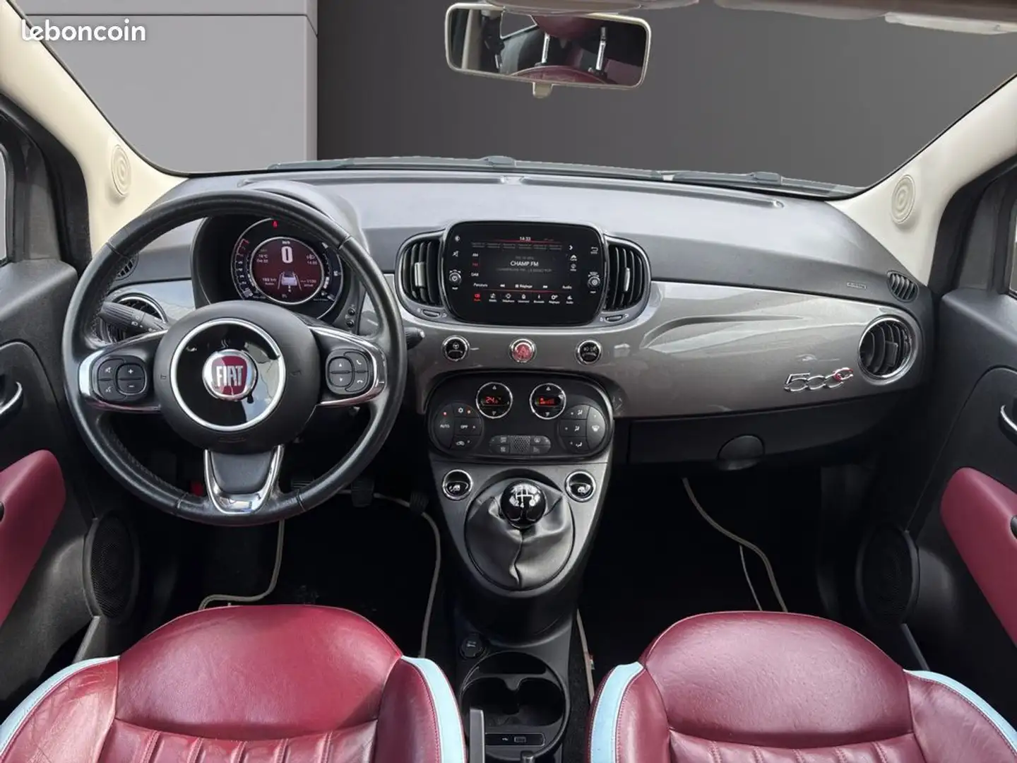 Fiat 500C SERIE 6 EURO 6D 1.2 69 ch Eco Pack Club Garantie 12 mois Gris - 2