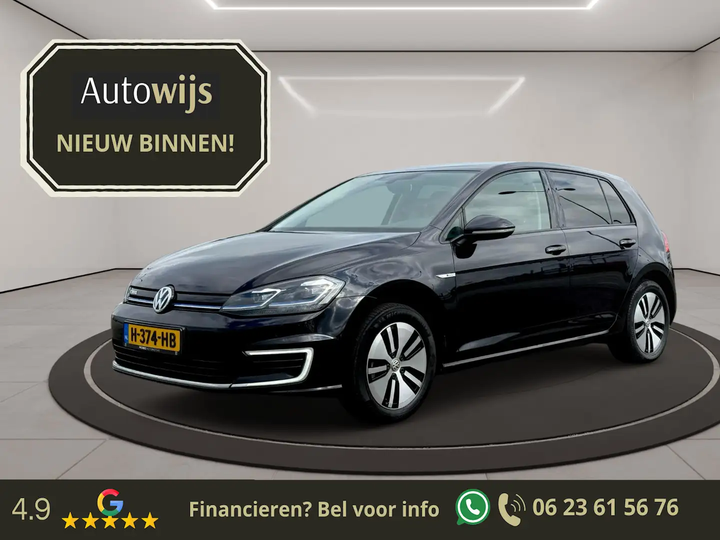 Volkswagen e-Golf E-DITION|Carplay|84DKM|PDC|Adaptief Cruise|Navi Zwart - 1