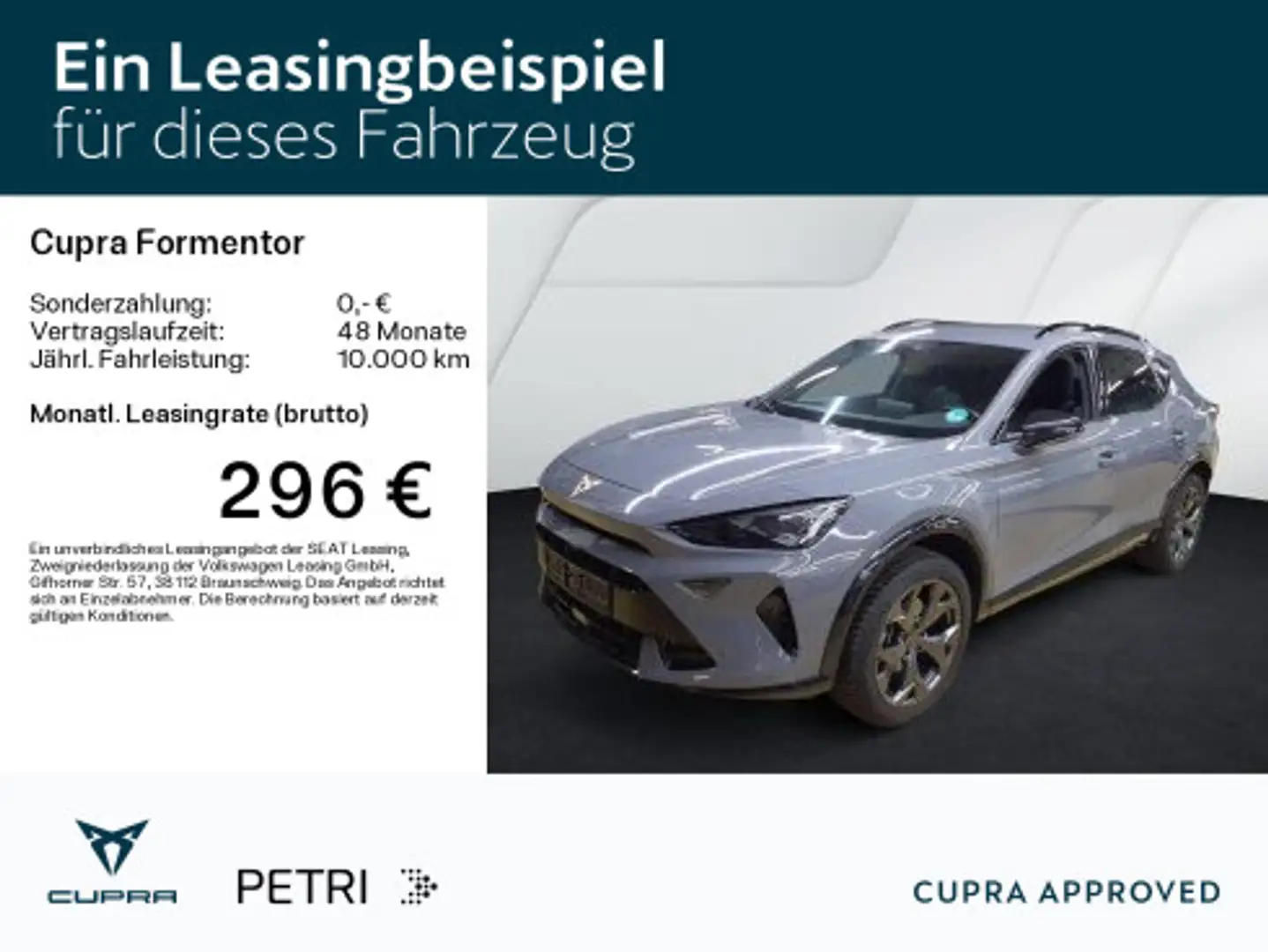 CUPRA Formentor 2.0 TDI DSG*NAVI*KAM*SHZ*ACC*Assist*18 Grau - 2