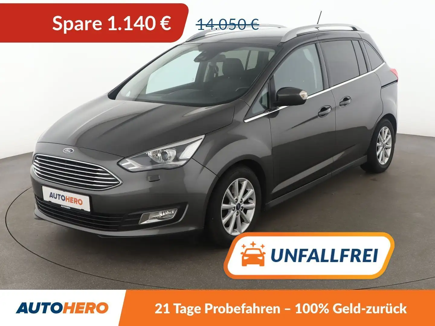 Ford Grand C-Max 1.0 EcoBoost Titanium*NAVI*XENON*PDC*SHZ*SPUR* Grau - 1