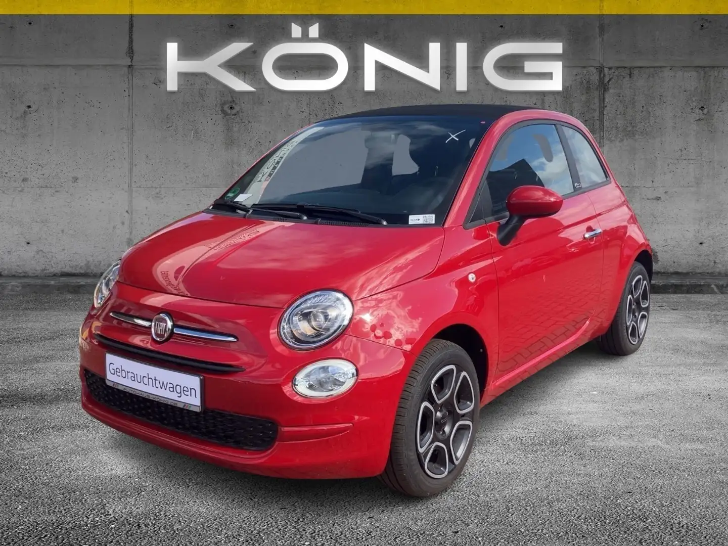 Fiat 500C Cabrio Club 1.0 Klima*Tempomat*CarPlay Rot - 1