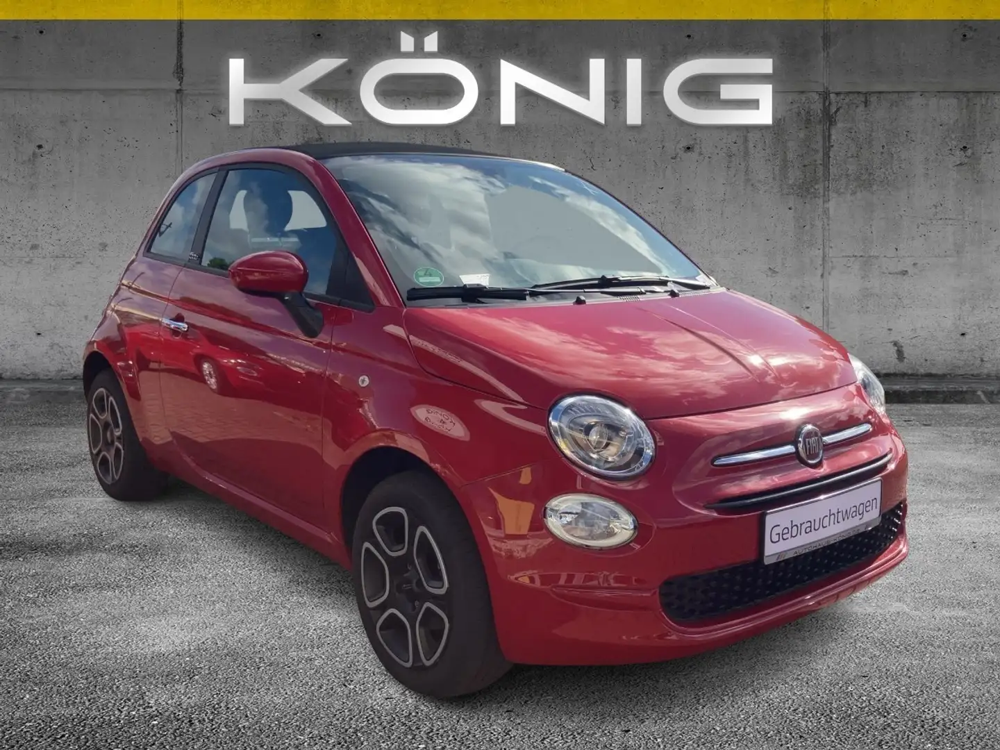 Fiat 500C Cabrio Club 1.0 Klima*Tempomat*CarPlay Rot - 2