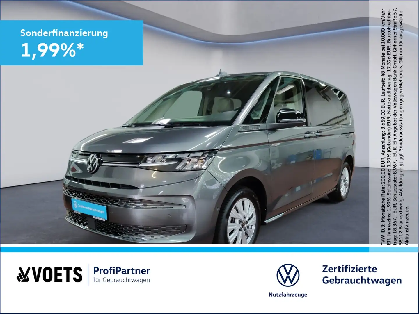 Volkswagen LT Multivan Life 2.0 TDI DSG LED+SHZ+NAVI Gris - 1