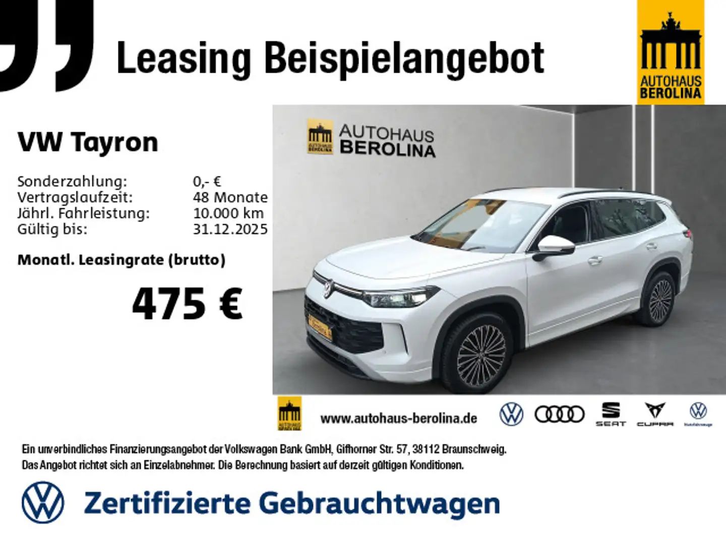 Volkswagen Tayron 2.0 TDI 4M Life DSG *IQ-MATRIX*7-Sitzer* Blanc - 1
