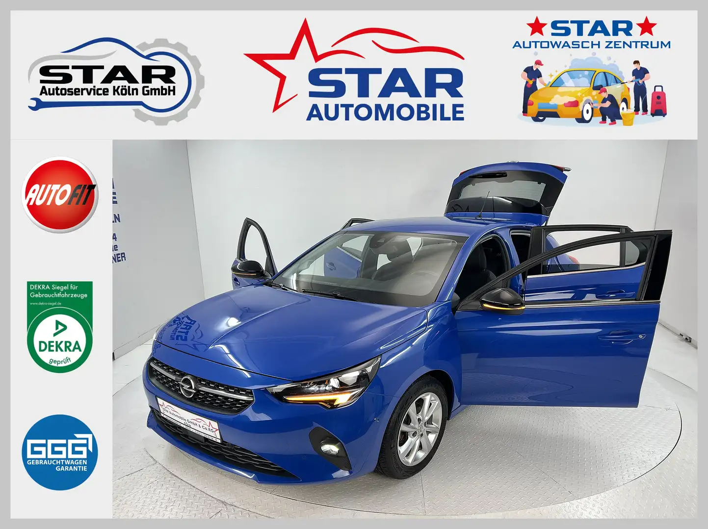 Opel Corsa Elegance Start/Stopp*1,5-75kW*NAVI*TEMP*SH*LED*EU6 Blau - 1