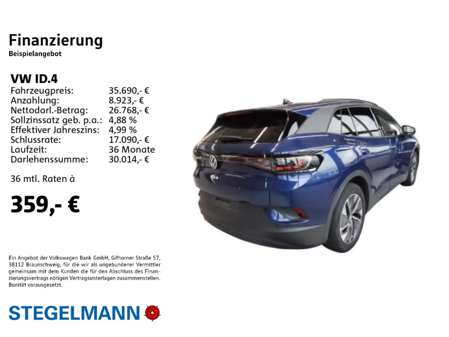 Volkswagen ID.4 Pure 125kW/52kWh *Matrix-LED*Wärmepumpe*+3J Blau - 2