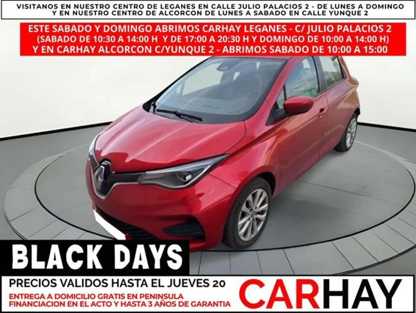 Renault ZOE INTENS 80 KW R110 BATERÍA 50KWH Rojo - 1