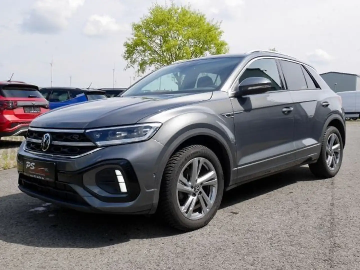 Volkswagen T-Roc 1.5 TSI DSG"R-Line"AHK+Matrix+beh.Lenkrad Grijs - 1