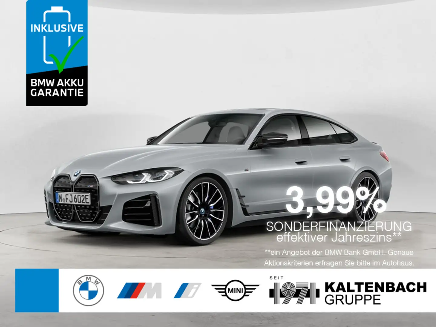 BMW i4 Gran Coupe M50 AHK 360° LASER LED ACC NAVI Grau - 1