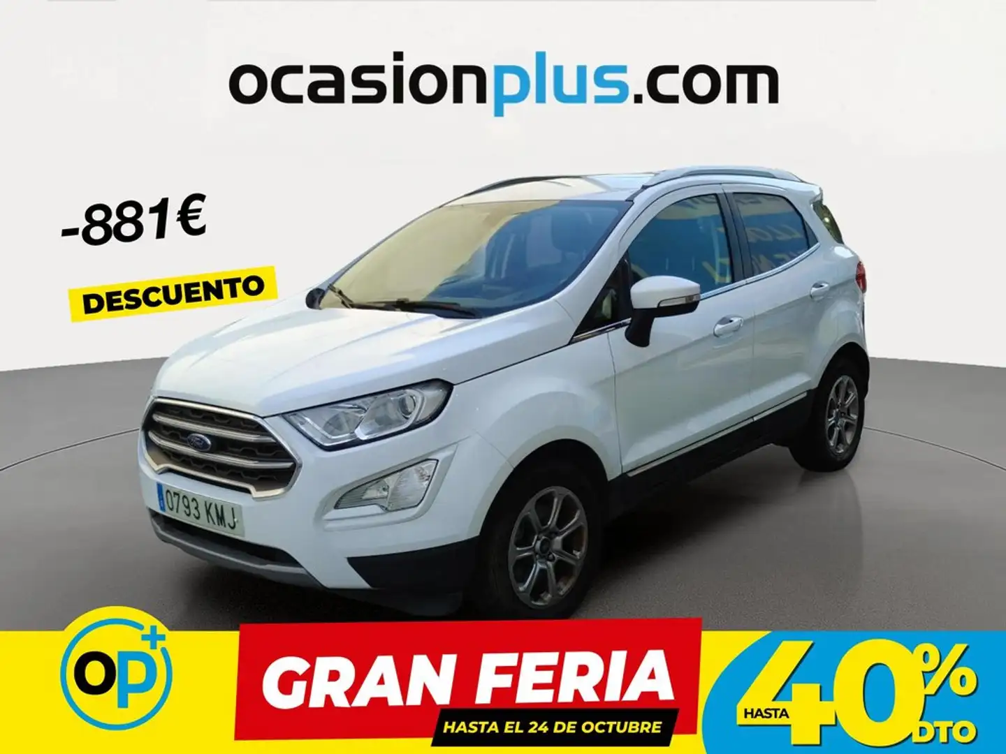 Ford EcoSport 1.0 EcoBoost Titanium Aut. 125 Blanco - 1