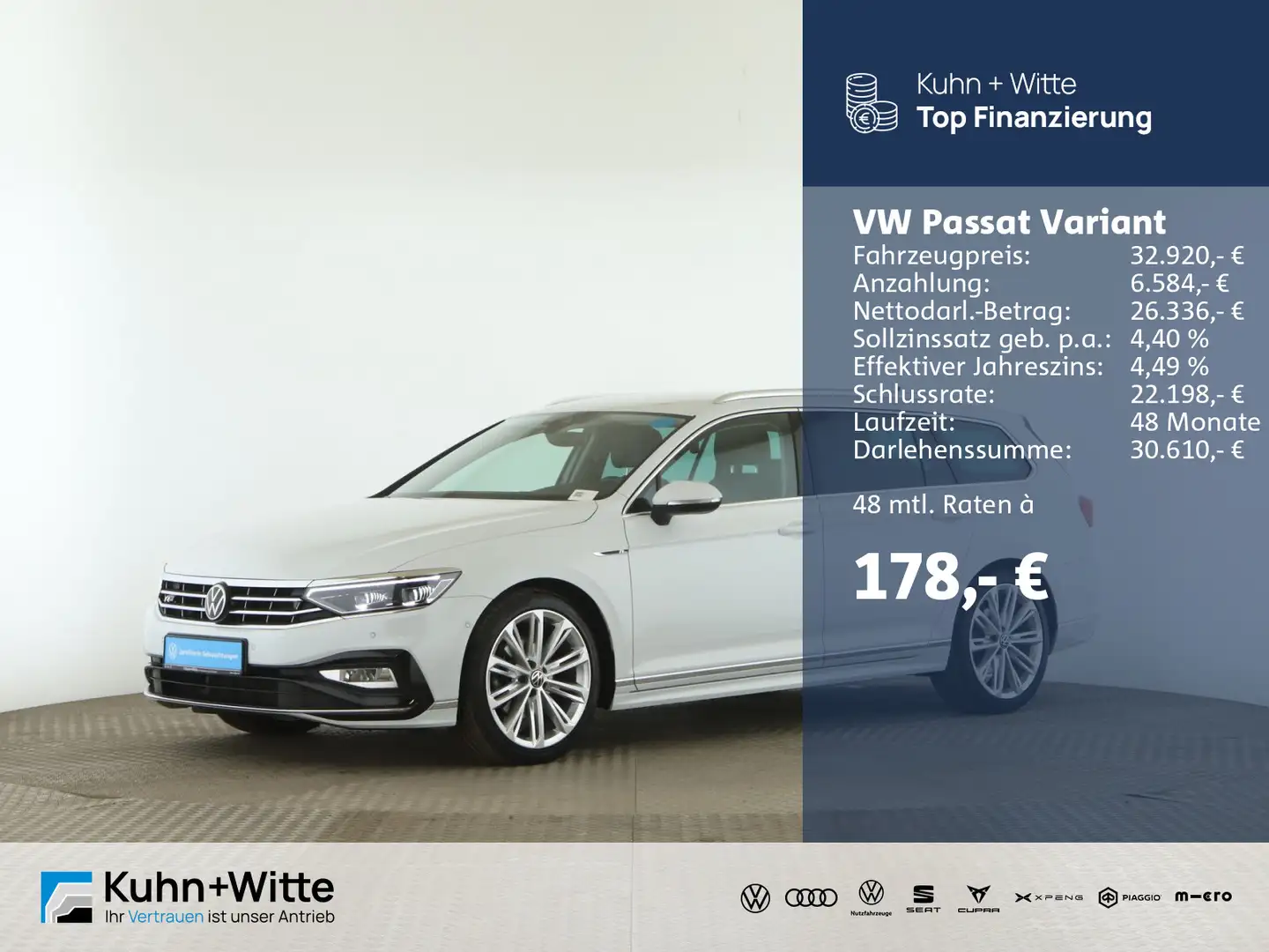 Volkswagen Passat Variant 2.0 TSI R-Line *IQ.Drive*RFK*Stan Blanc - 1