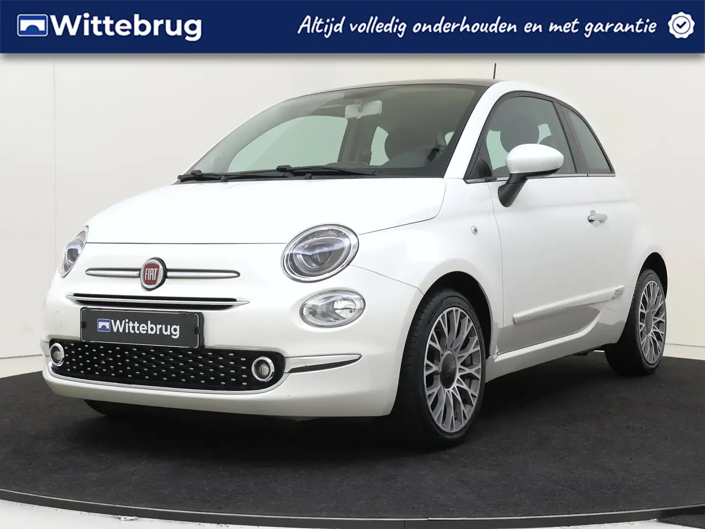 Fiat 500 0.9 81PK TwinAir Turbo Lounge Navigatie | Panorama Wit - 1
