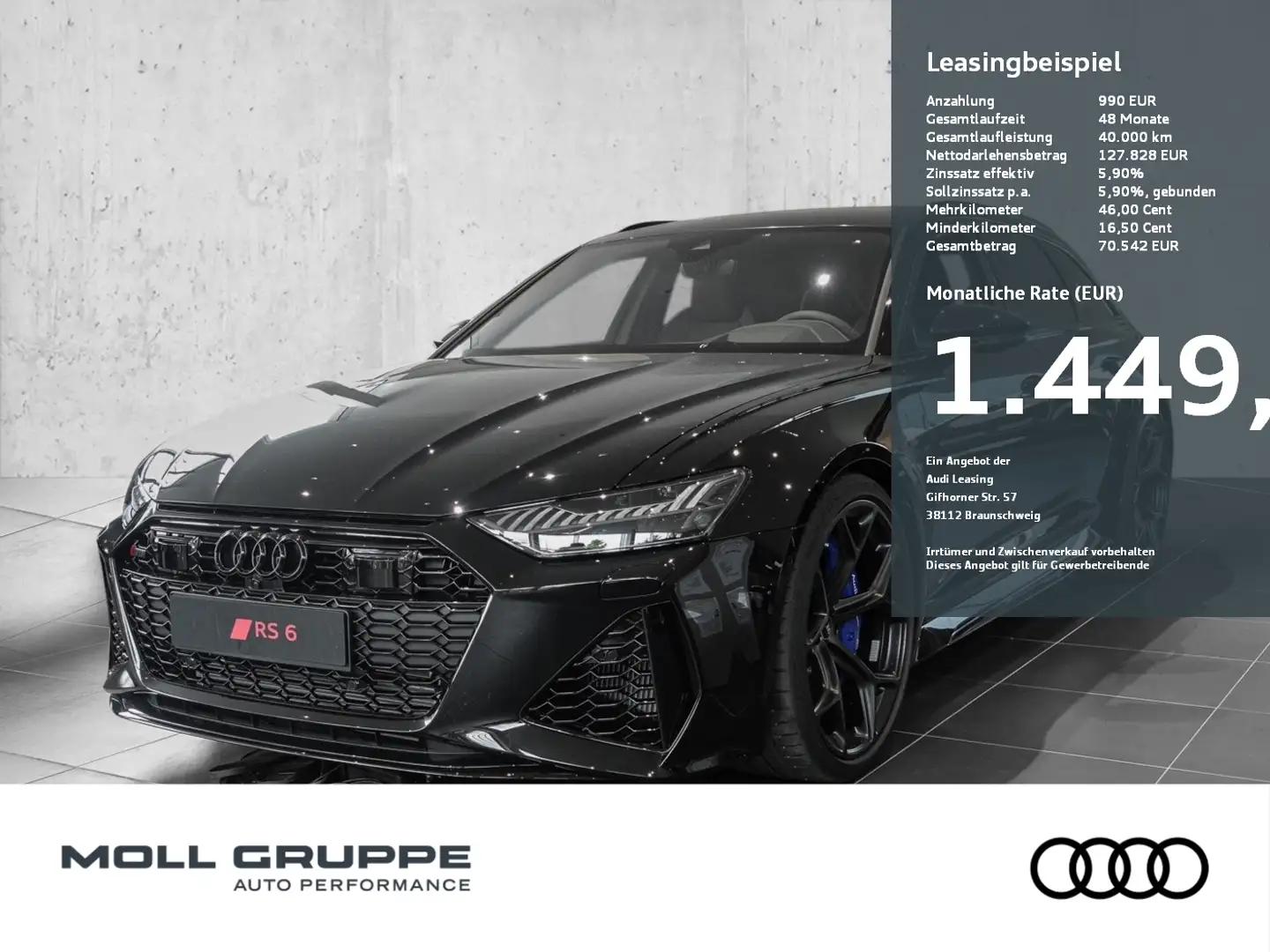 Audi RS6 RS 6 Avant performance 463(630)  tiptronic Negro - 1
