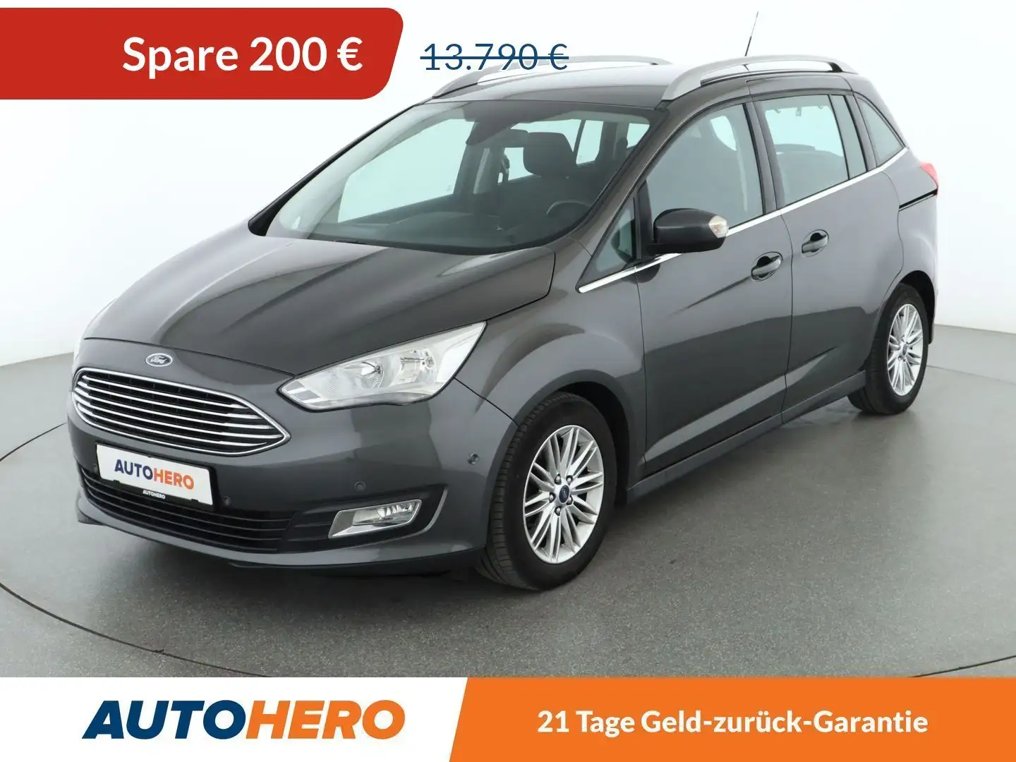 Ford Grand C-Max 1.5 EcoBoost Titanium Aut.*NAVI*PDC*SHZ*LHZ*TEMPO* Grau - 1