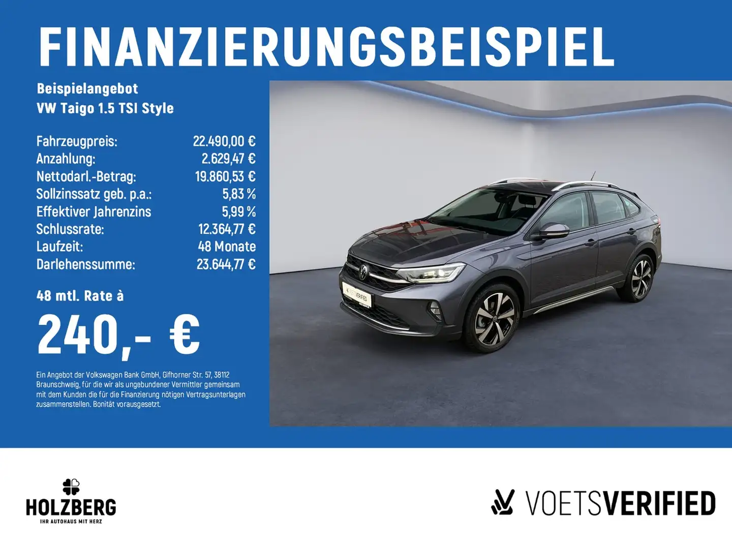 Volkswagen Taigo 1.5 TSI Style MATRIX+ACC+NAV+SHZ+PDC Gris - 2