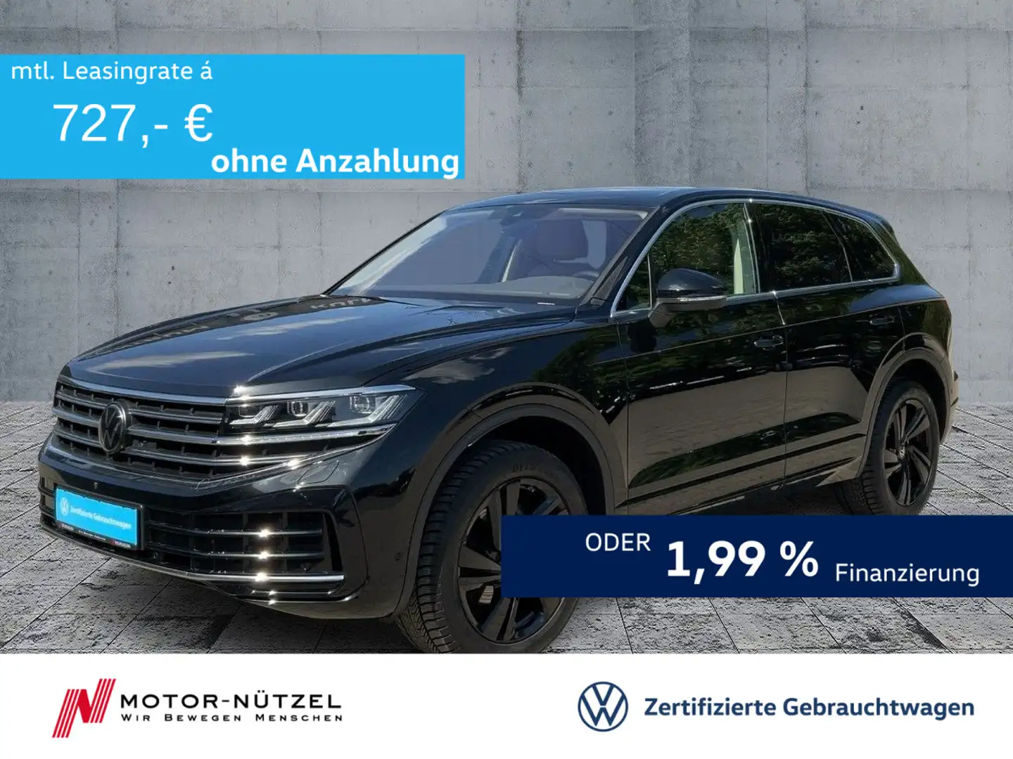 Volkswagen Touareg 3.0 TDI 4M ELEGANCE IQ+NAV+AHK+STHZG+APP Schwarz - 1