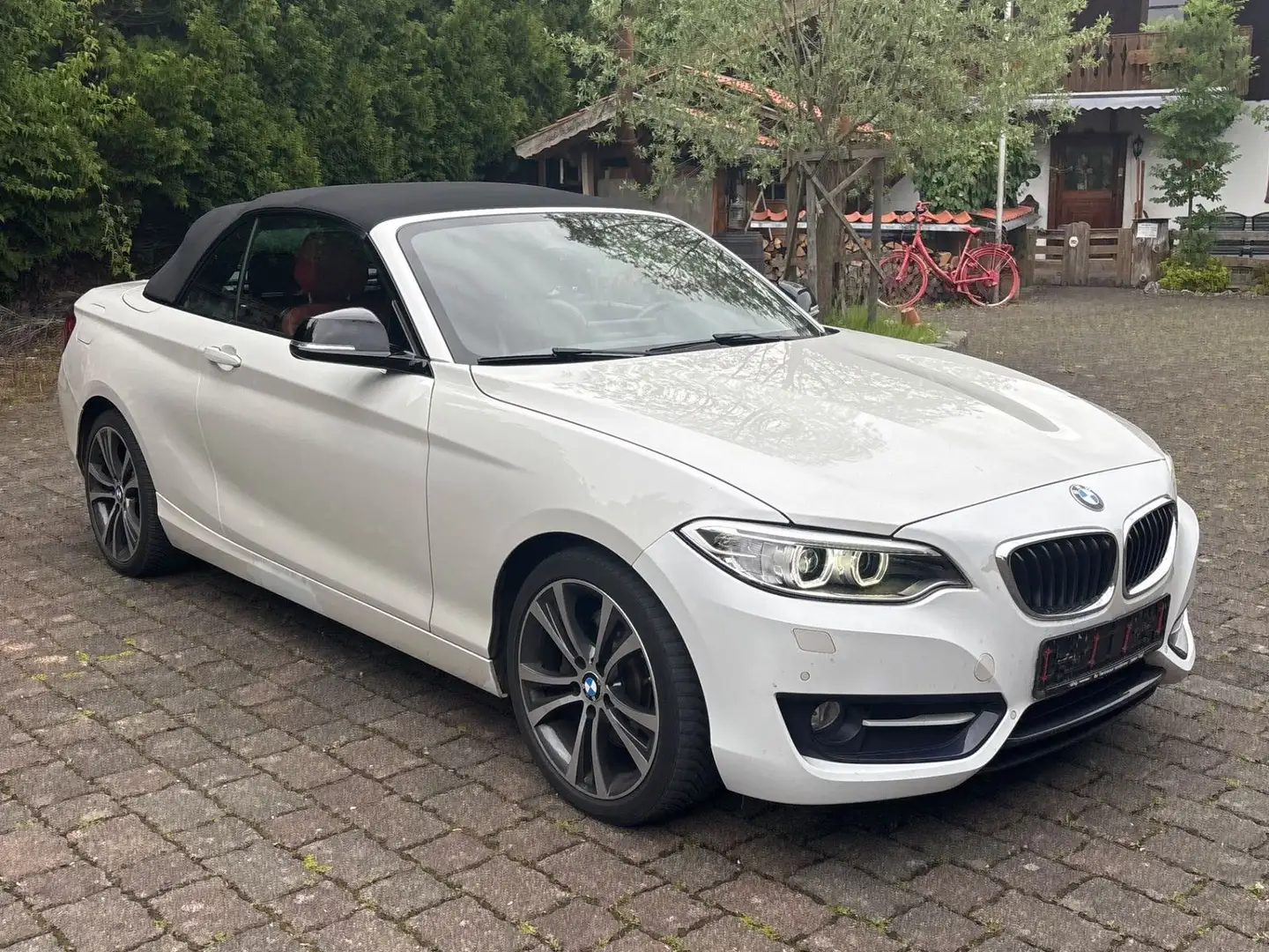BMW 228 i Sport Line Cabrio LederRot NAVIPROF Alb - 2