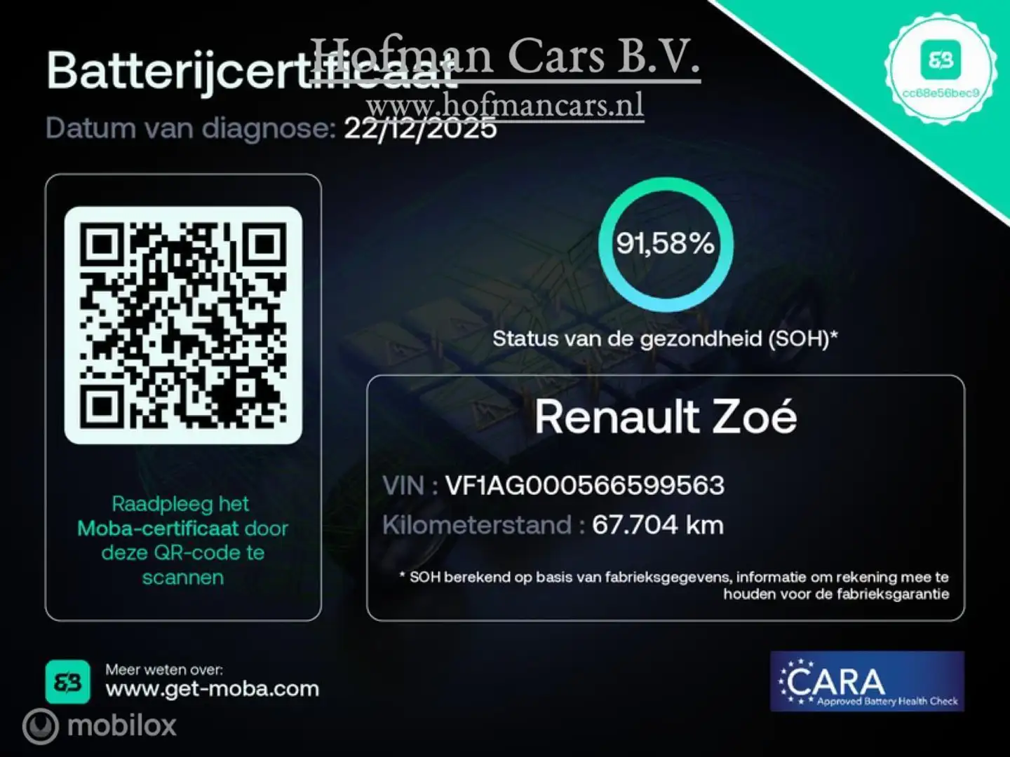 Renault ZOE R135 Intens 52 kWh SOH 91,58% CCS Snellader 12/202 Blanc - 2