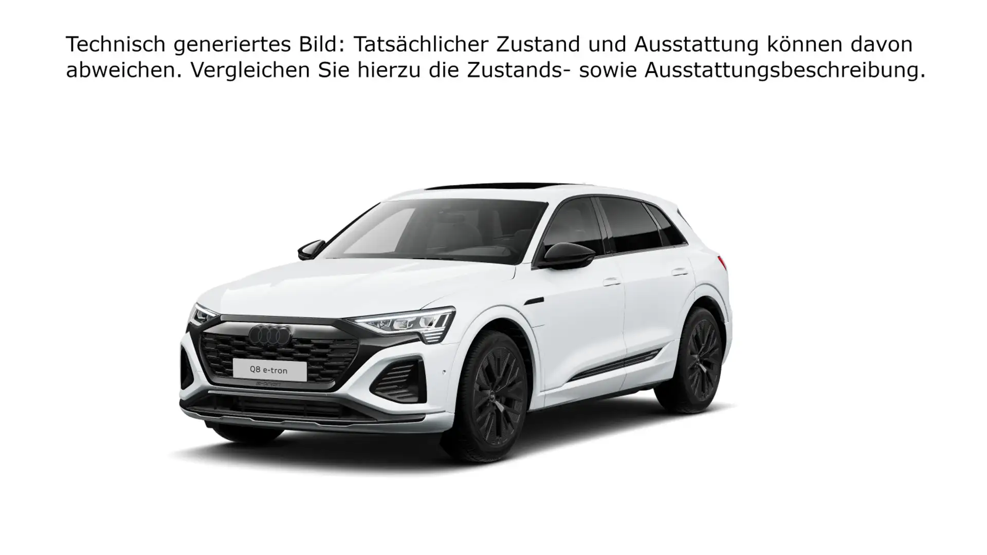 Audi Q8 e-tron 55 quattro S-Line AHK Pano Virtual Weiß - 2