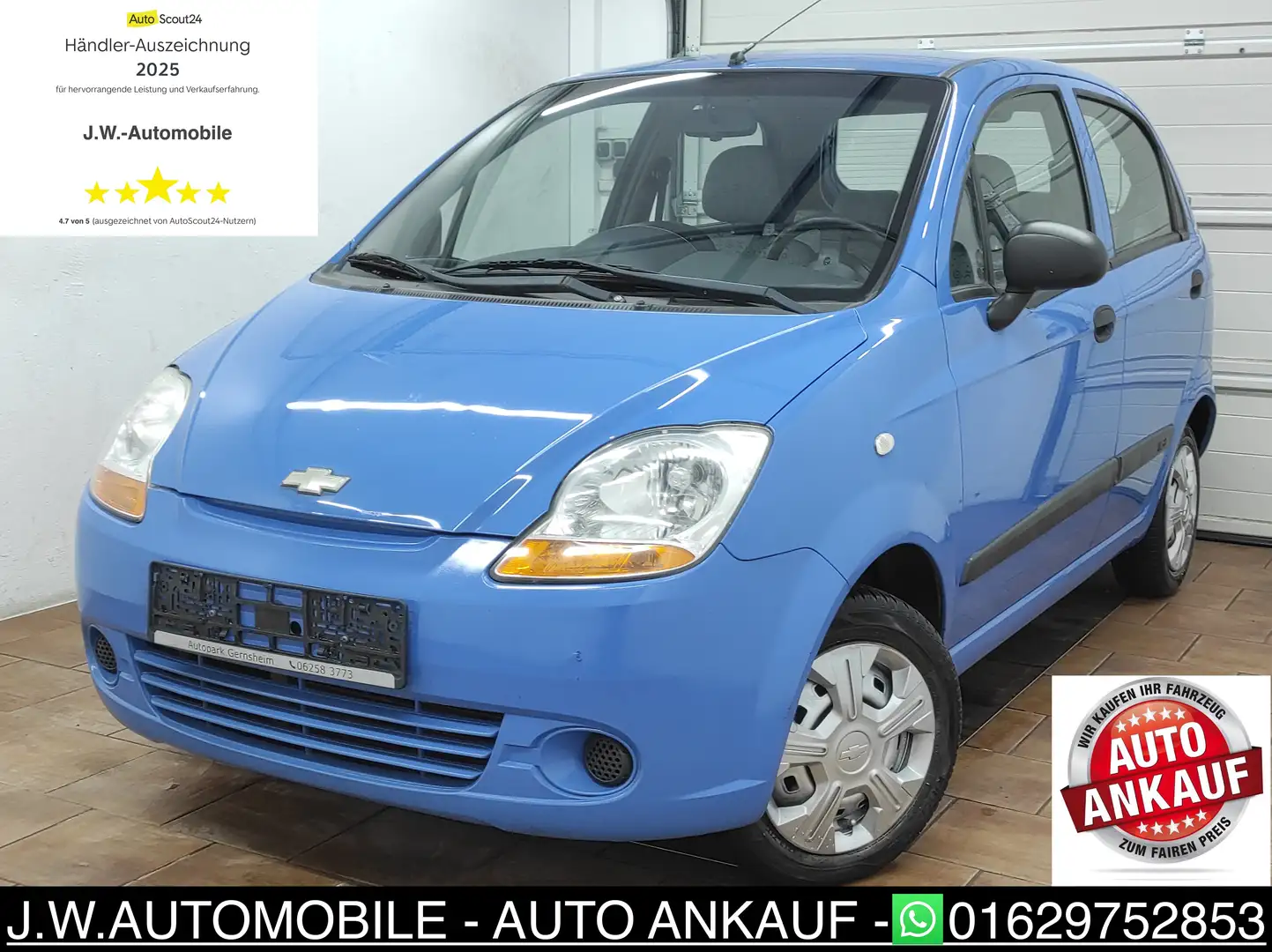 Chevrolet Matiz S ALLWETTER SERVO ISOFIX AUX USB EURO-4 ABS CD MP3 Blau - 2