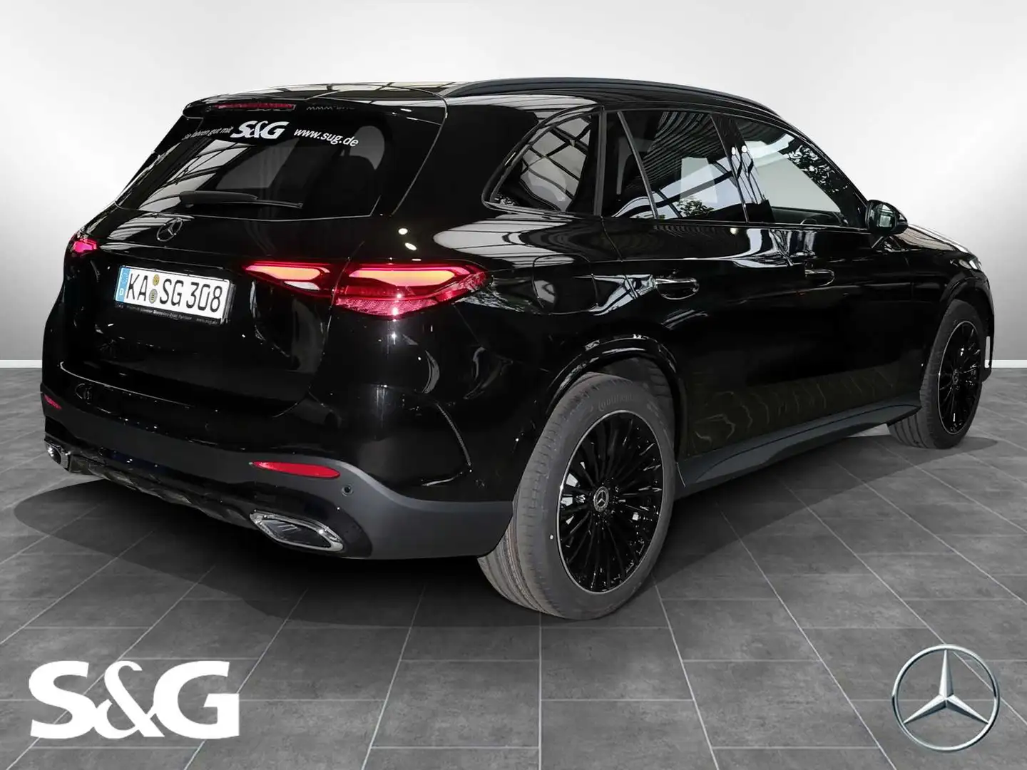 Mercedes-Benz GLC 300 d 4M AMG Night+MBUX+360°+DI-LED+Pano+AHK Schwarz - 2