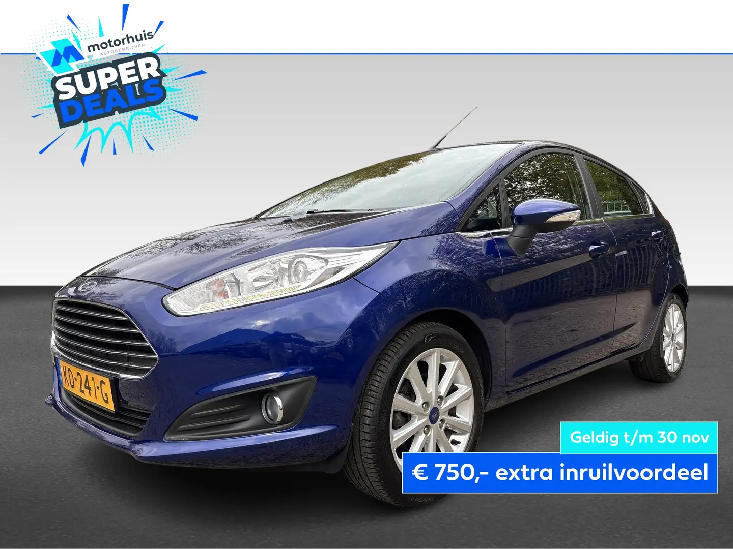Ford Fiesta 1.0 EcoBoost 100PK 5D S/S Titanium | Trekhaak Blauw - 1