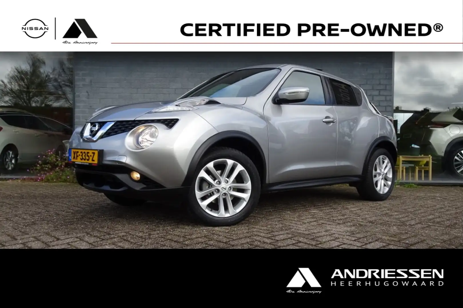 Nissan Juke 1.2 DIG-T N-Connecta [Trekhaak + Schuifdak] Grijs - 1