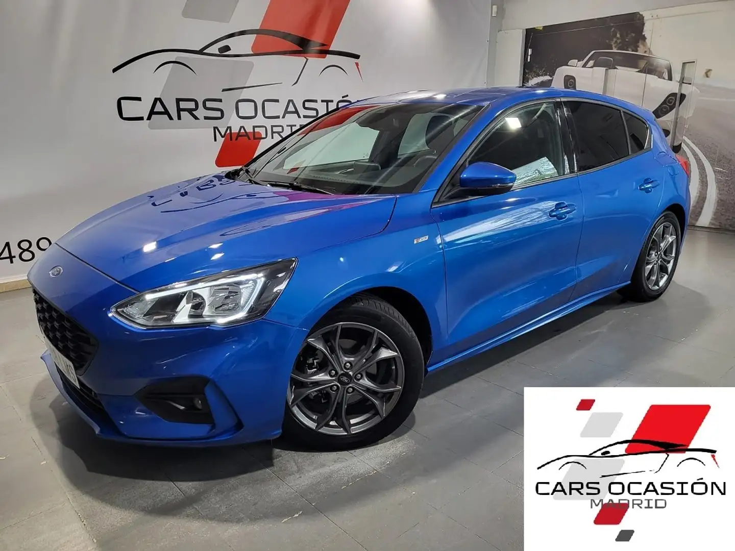 Ford Focus 1.0 Ecoboost MHEV 92kW ST-Line Bleu - 1